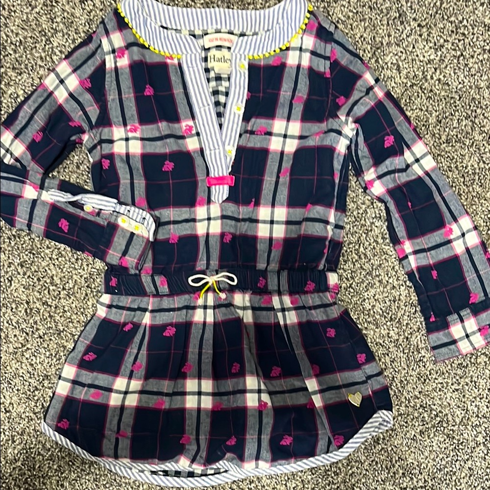 Hatley Plaid Bunny Dress 5T 🐰